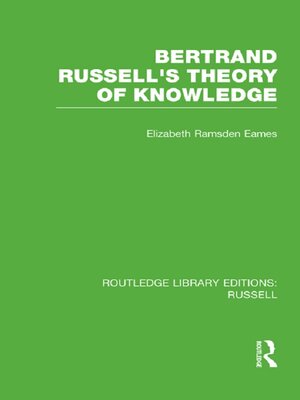 cover image of Bertrand Russell's Theory of Knowledge